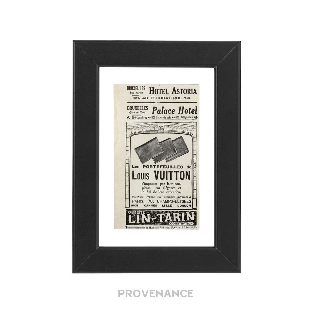 🔴 Louis Vuitton Antique Vintage Newsprint Ad - LV Wallets